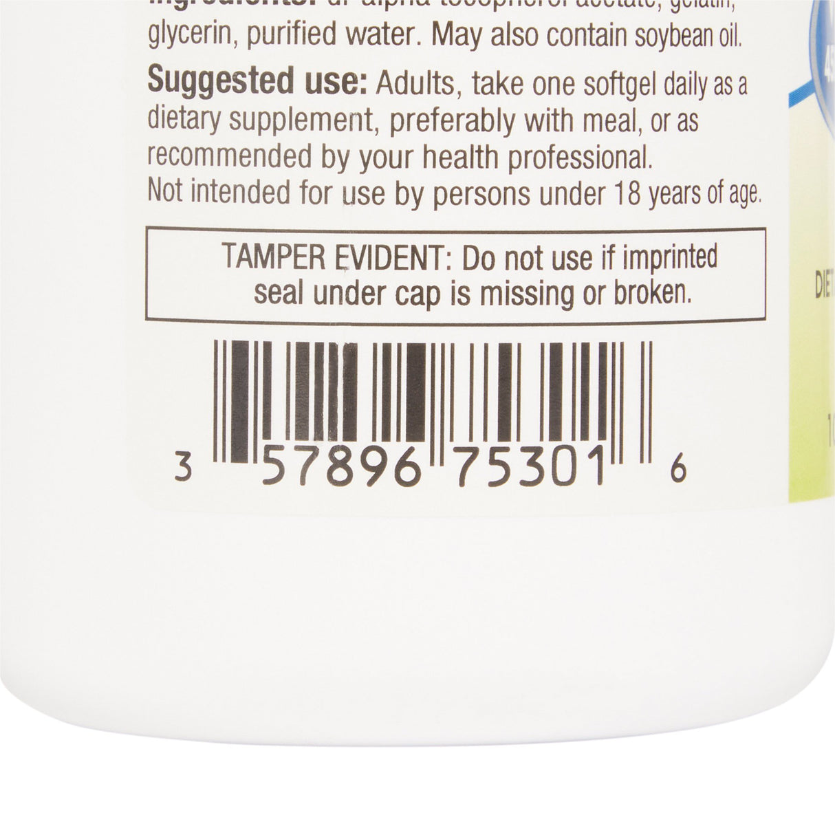 Vitamin Supplement McKesson Brand Vitamin E 1,000 IU Strength Softgel 100 per Bottle - BeHope