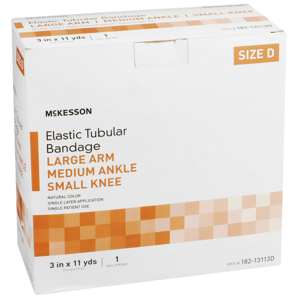 Elastic Tubular Support Bandage McKesson Spandagrip™ 3 Inch X 11 Yard Large Arm / Medium Ankle / Small Knee Pull On Natural NonSterile Size D Standard Compression - BeHope