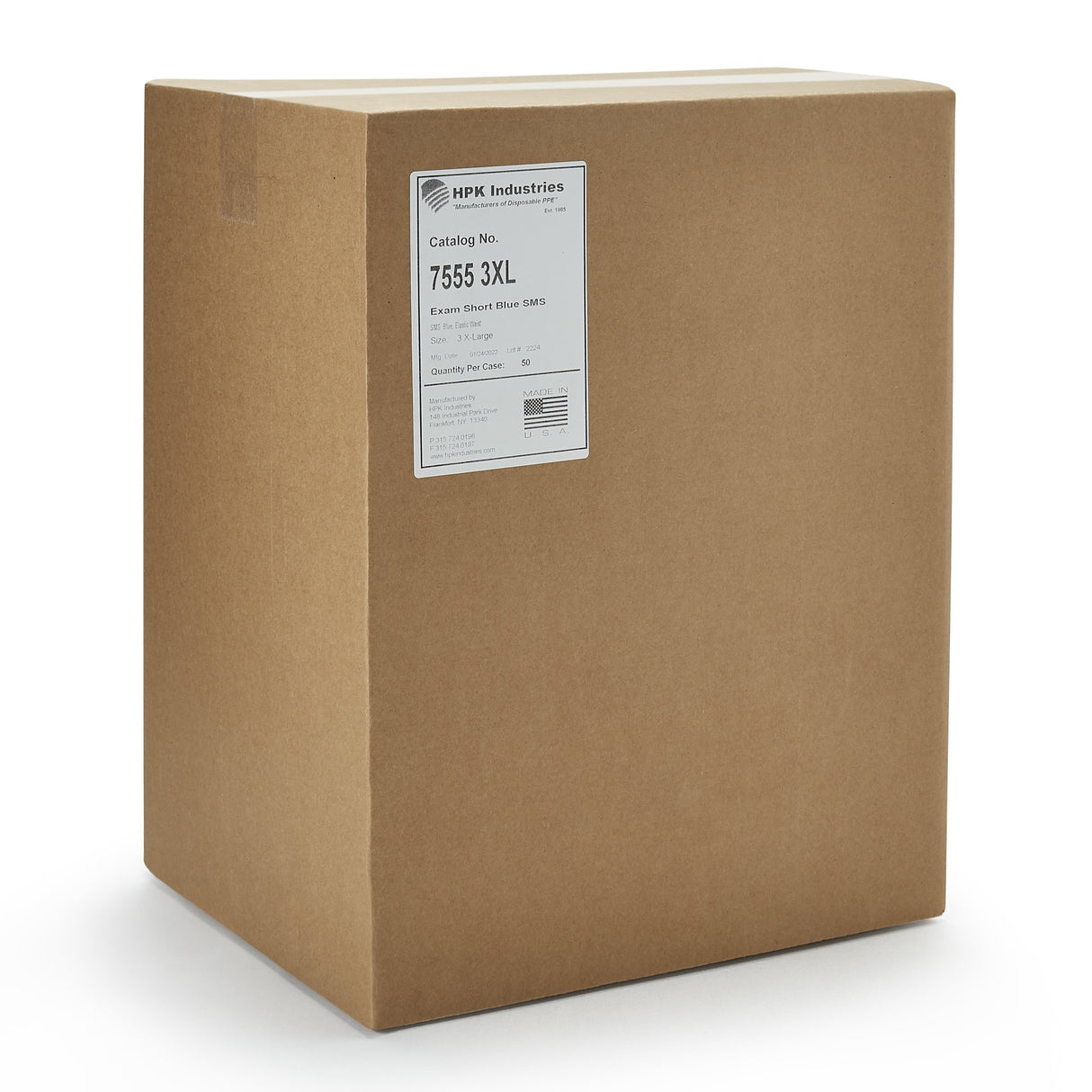 Exam Shorts 3X-Large Blue SMS Adult Disposable - BeHope