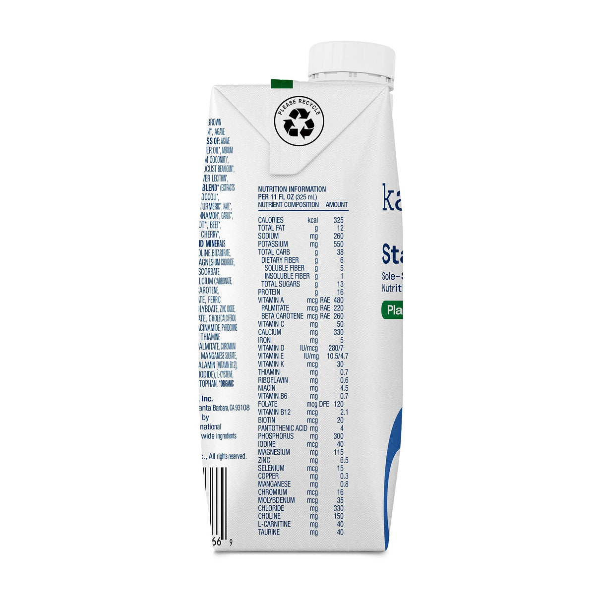 Oral Supplement Kate Farms Standard 1.0 Plain Flavor Liquid 11 oz. Carton - BeHope