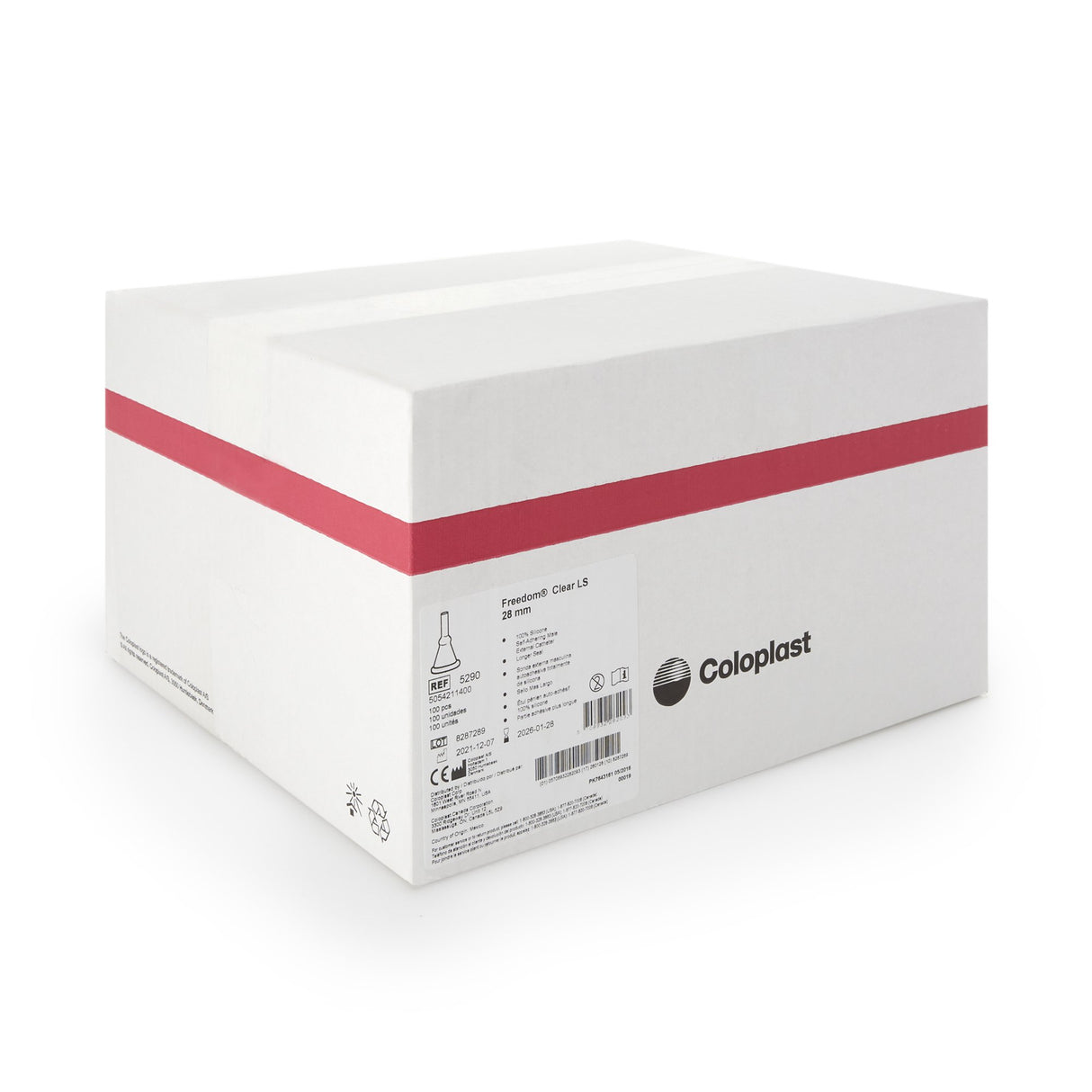 Male External Catheter Freedom Clear® LS Self-Adhesive Seal Silicone Medium - BeHope