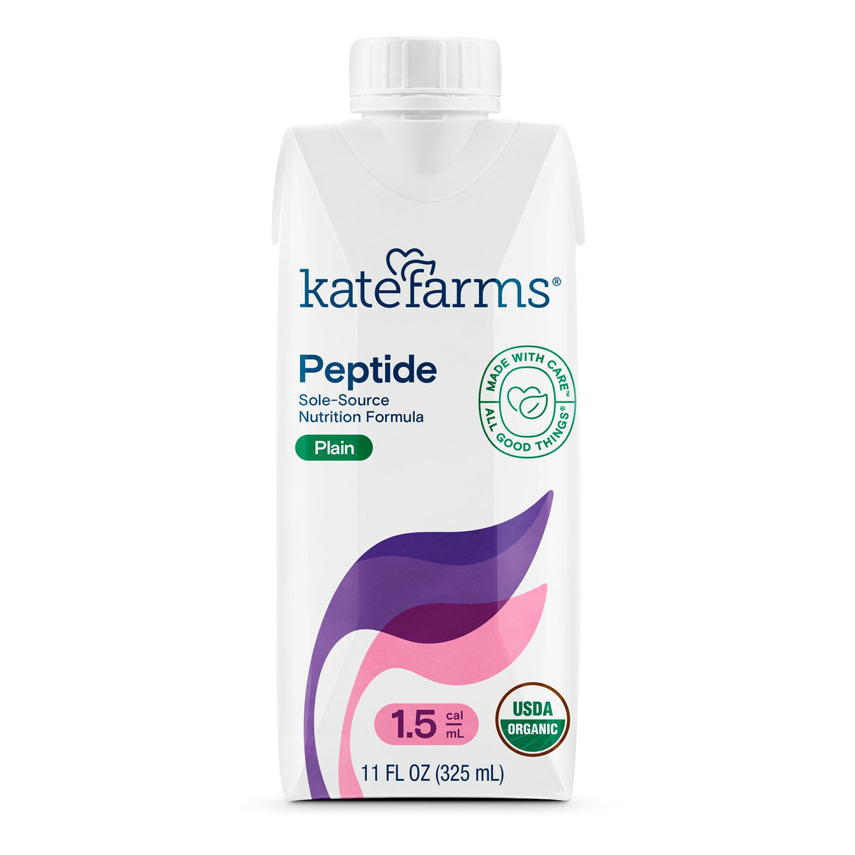 Oral Supplement Kate Farms Peptide 1.5 Plain Flavor Liquid 11 oz. Carton - BeHope