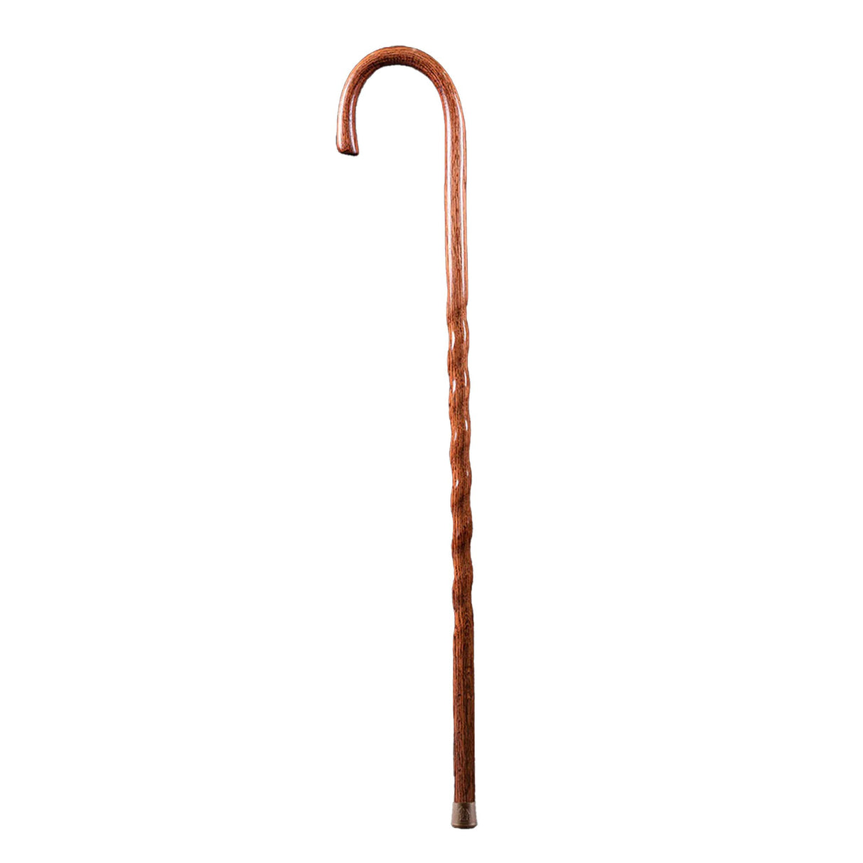 Round Handle Cane Brazos™ Twisted Wood 37 Inch Height Red Oak - BeHope