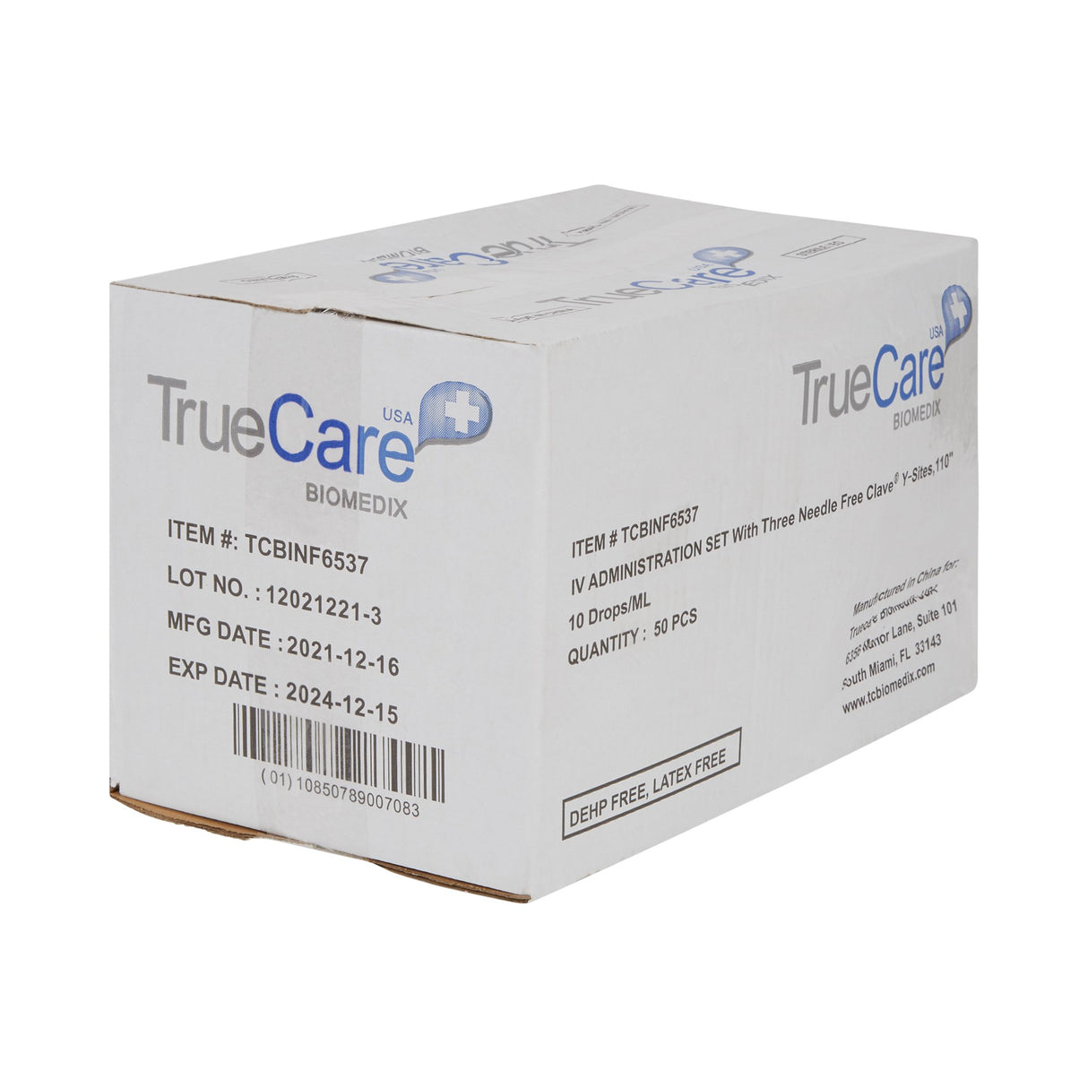 IV Pump Set McKesson Pump 3 Ports 10 Drops / mL Drip Rate Without Filter 110 Inch Tubing Solution Without Flow Regulator - BeHope