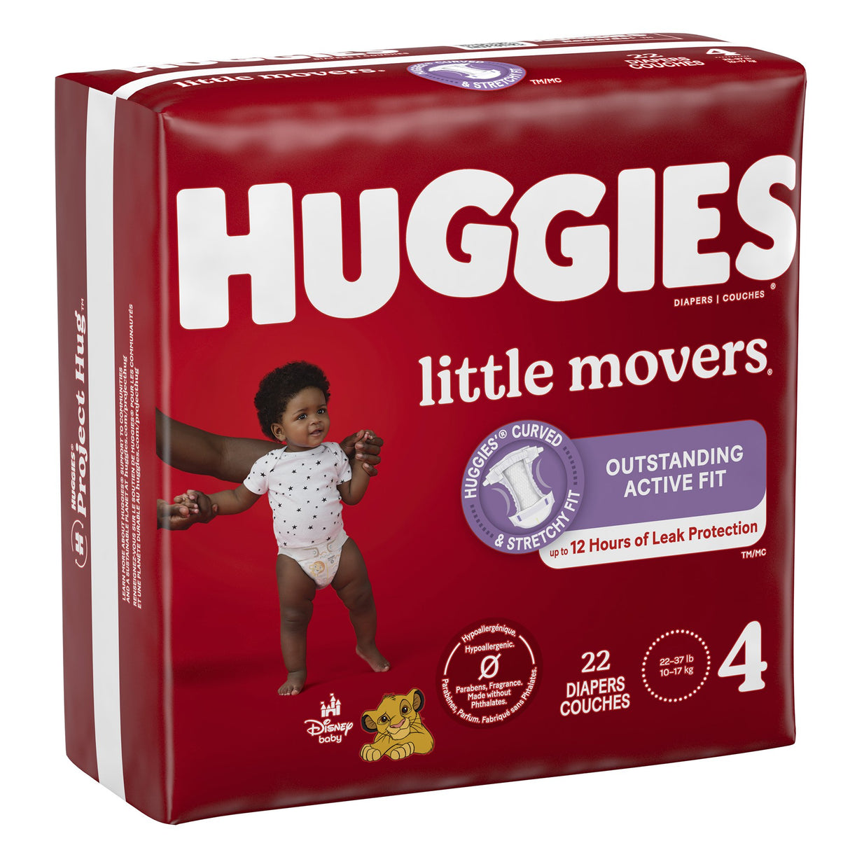 Unisex Baby Diaper Huggies® Little Movers Size 4 Disposable Moderate Absorbency - BeHope
