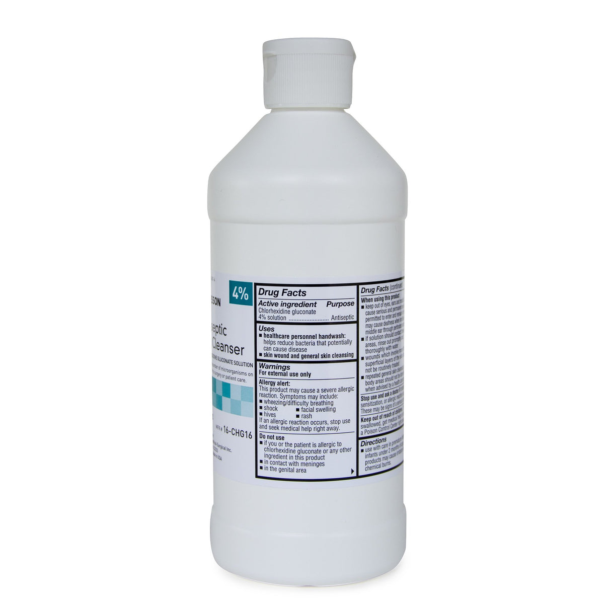 Antiseptic Skin Cleanser McKesson 16 oz. Flip-Top Bottle 4% Strength CHG (Chlorhexidine Gluconate) / Isopropyl Alcohol NonSterile - BeHope