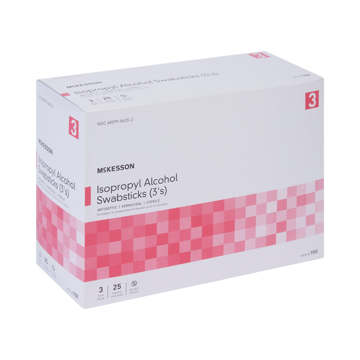 Impregnated Swabstick McKesson 70% Strength Isopropyl Alcohol Individual Packet Sterile - BeHope