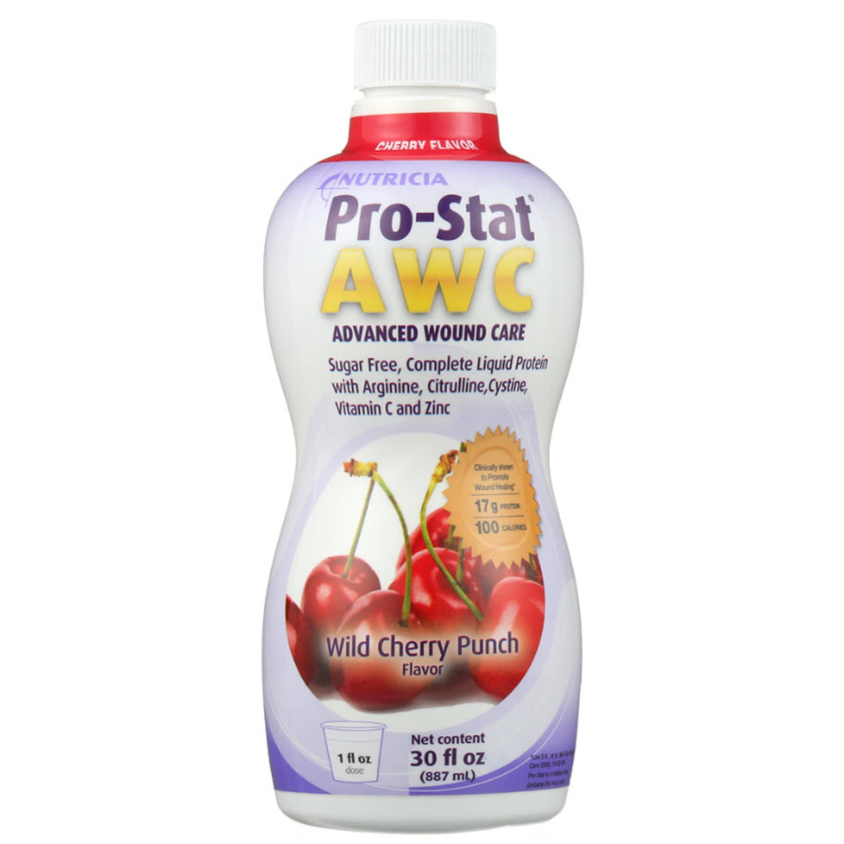 Oral Supplement Pro-Stat® AWC Wild Cherry Punch Flavor Liquid 30 oz. Bottle - BeHope