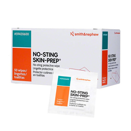 Skin Barrier Wipe No-Sting Skin-Prep 75 to 100% Strength Hexamethyldisiloxane / Acrylate Copolymer Individual Packet Sterile - BeHope