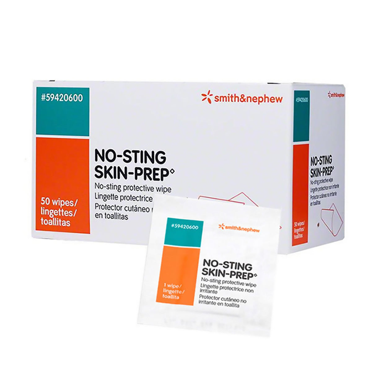 Skin Barrier Wipe No-Sting Skin-Prep 75 to 100% Strength Hexamethyldisiloxane / Acrylate Copolymer Individual Packet Sterile - BeHope