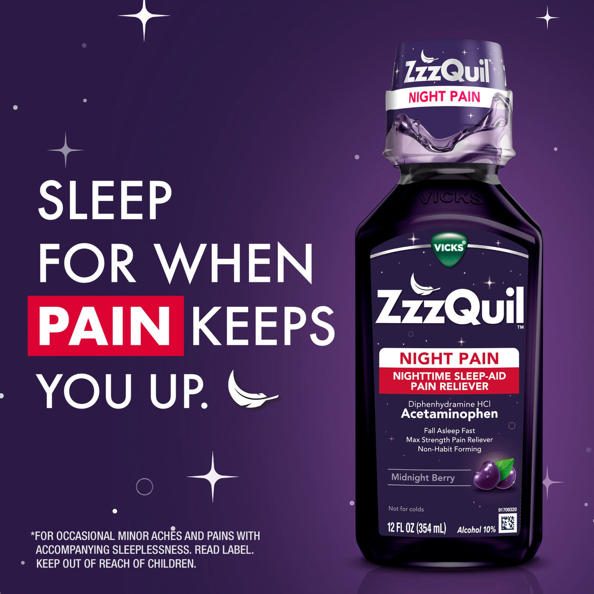 Sleep Aid Vicks® Night time 12 oz. Liquid - BeHope