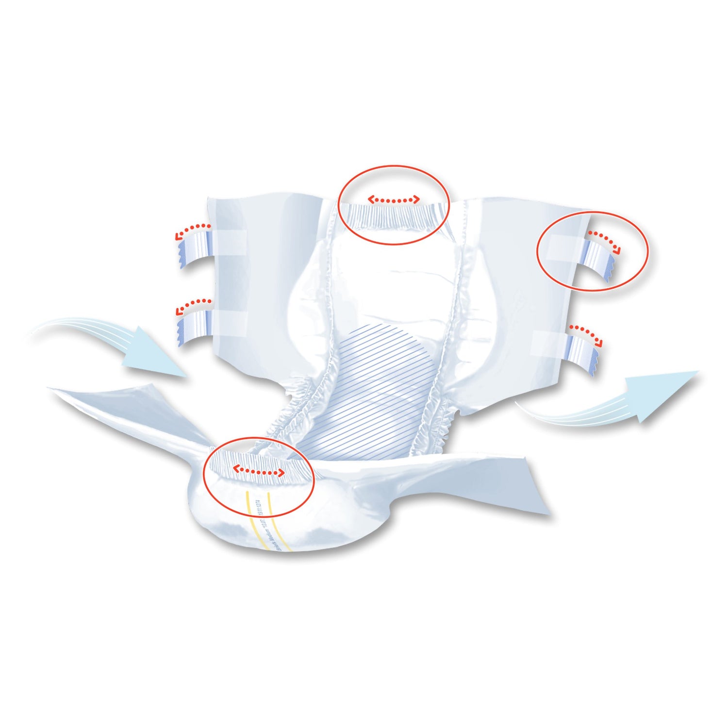 Unisex Adult Incontinence Brief Seni® Super Quatro Medium Disposable Heavy Absorbency - BeHope