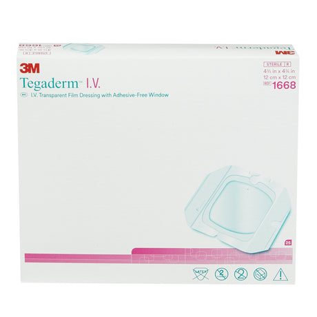 I.V. Dressing 3M™ Tegaderm™ Film 4-3/4 X 4-3/4 Inch Sterile - BeHope