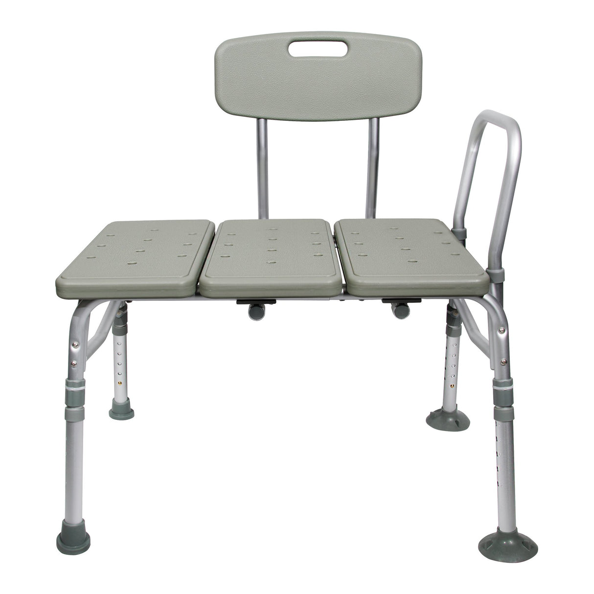 McKesson Knocked Down Bath Transfer Bench Removable Arm Rail 17-1/2 to 22-1/2 Inch Seat Height 400 lbs. Weight Capacity - BeHope