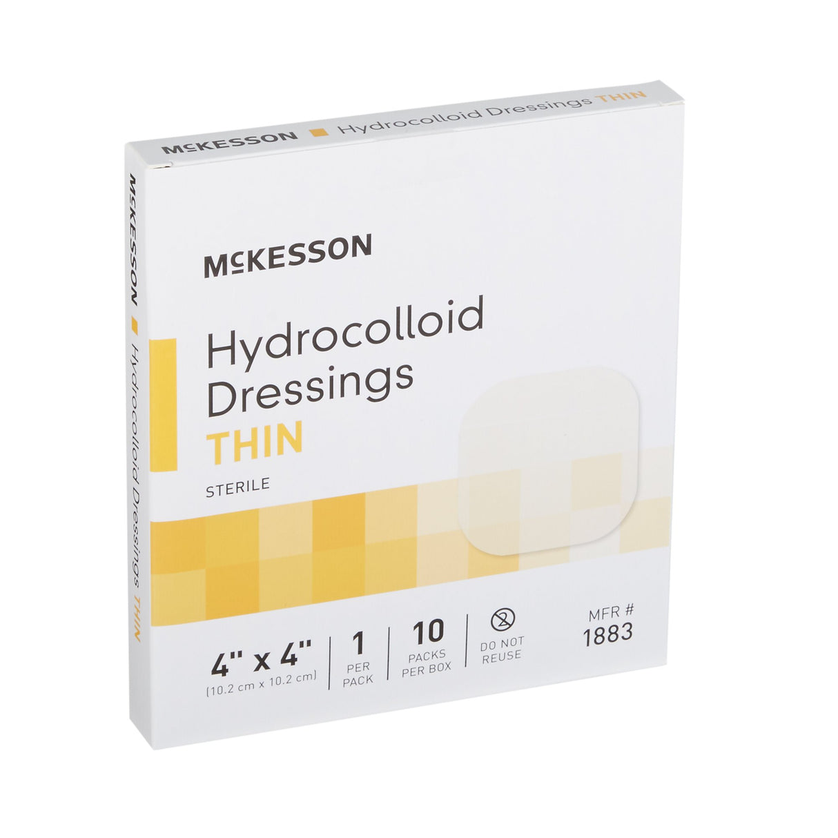 Thin Hydrocolloid Dressing McKesson Film Backing 4 X 4 Inch Square Hydrocolloid / Film - BeHope