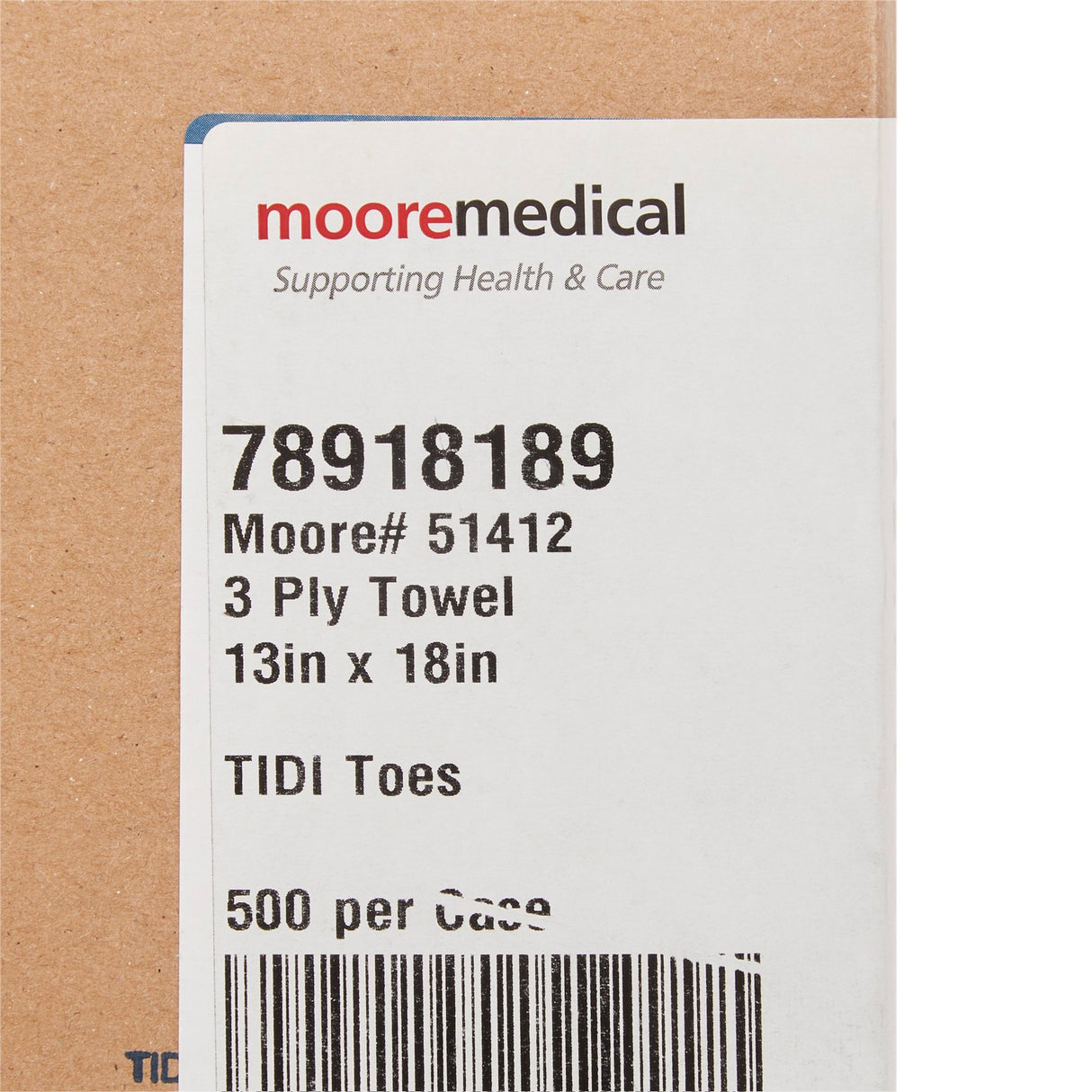 Procedure Towel McKesson 13 W X 18 L Inch White / Blue Cartoon Toes NonSterile - BeHope