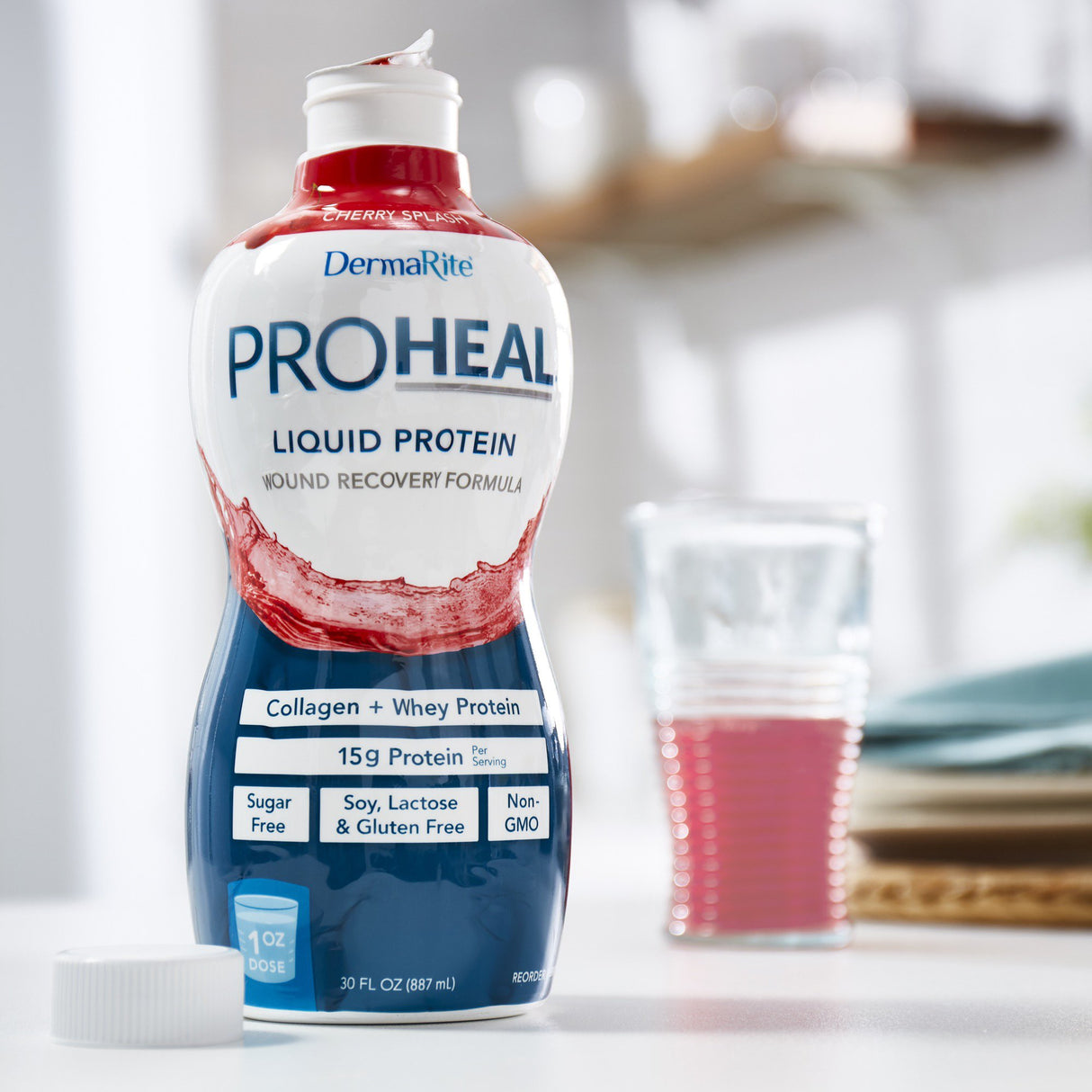 Oral Supplement ProHeal™ Cherry Splash Flavor Liquid 30 oz. Bottle - BeHope