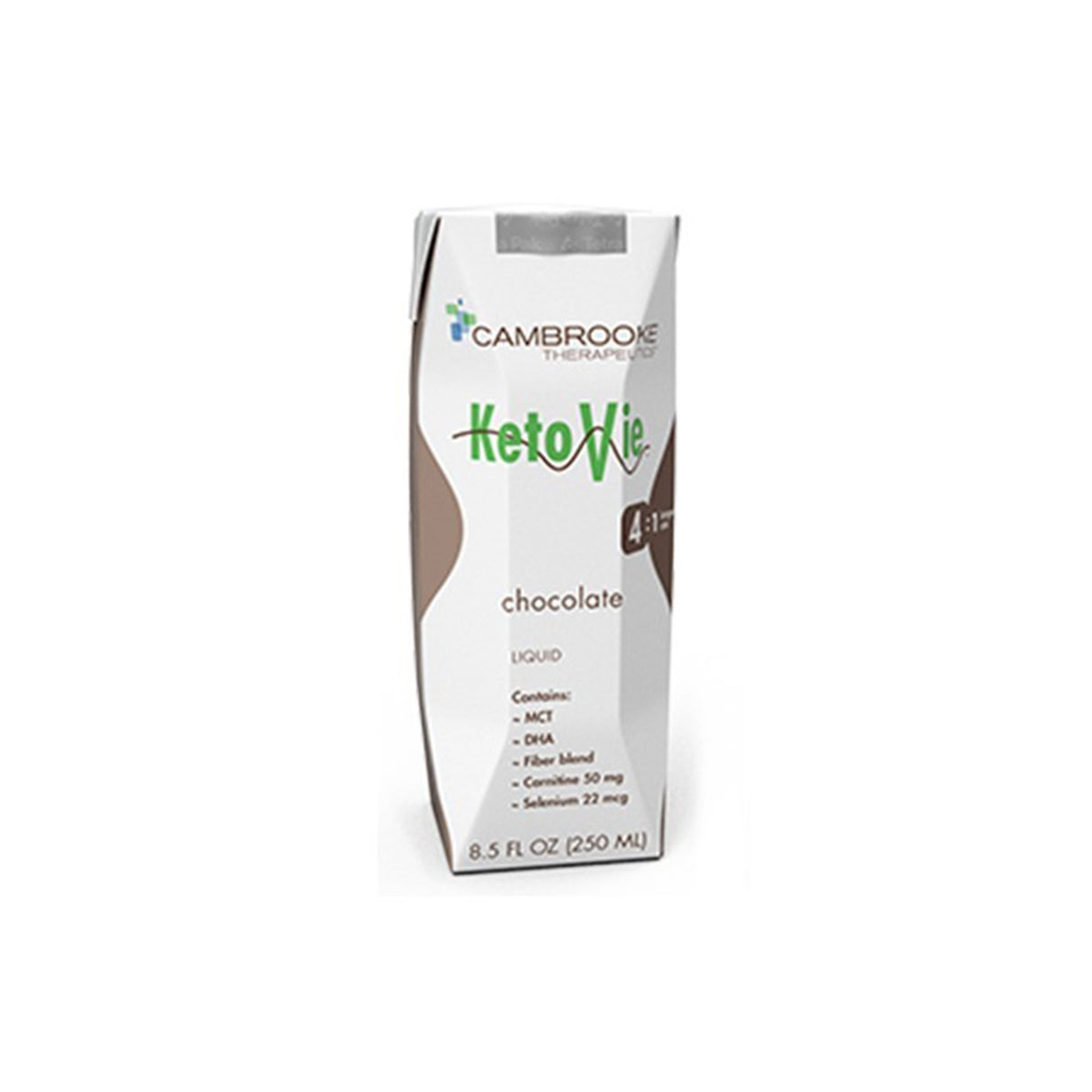Oral Supplement KetoVie® 4:1 Chocolate Flavor Liquid 8.5 oz. Carton - BeHope