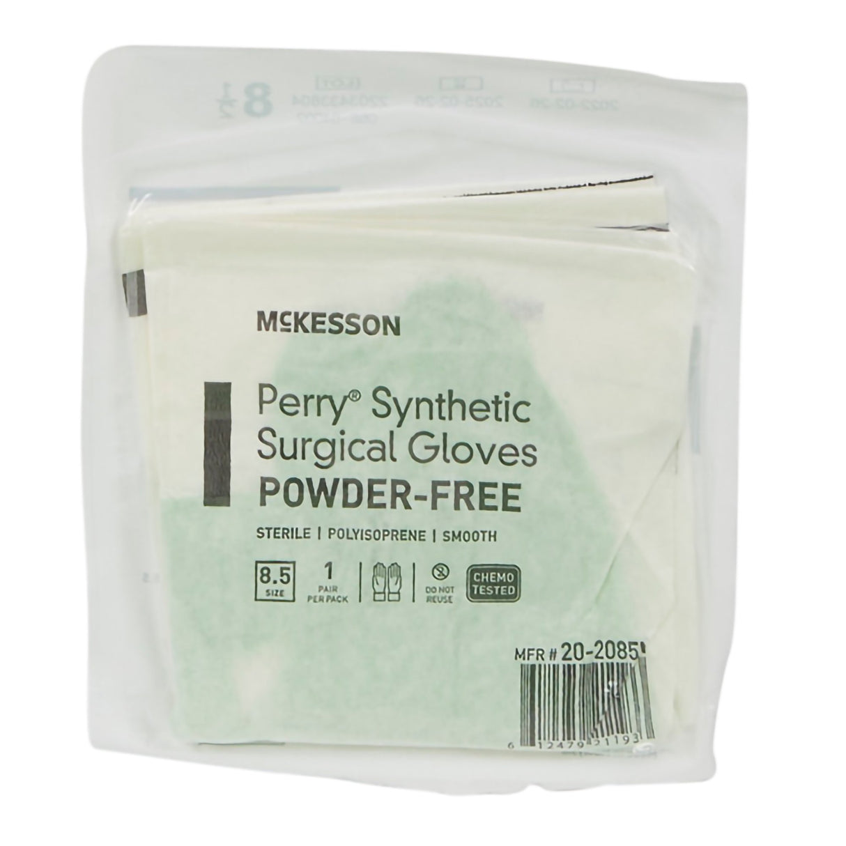 Surgical Glove McKesson Perry® Performance Plus Size 8.5 Sterile Polyisoprene Standard Cuff Length Smooth Green Chemo Tested - BeHope