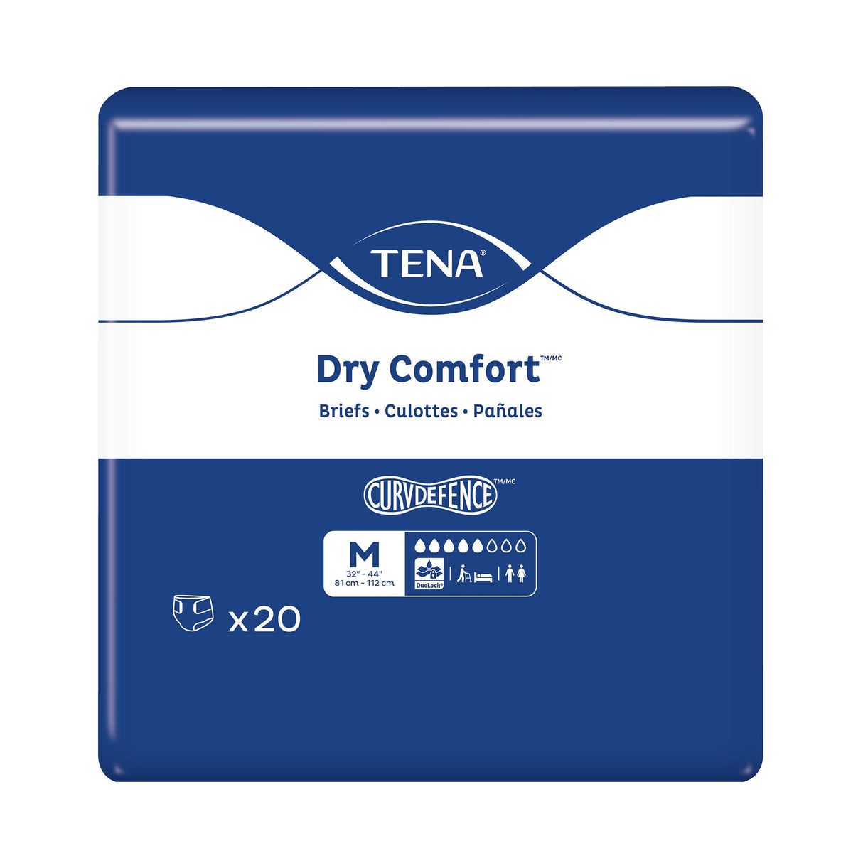 Unisex Adult Incontinence Brief TENA Dry Comfort™ Medium Disposable Moderate Absorbency - BeHope