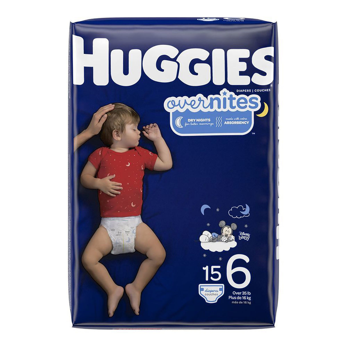 Unisex Baby Diaper Huggies® Overnites Size 6 Disposable Heavy Absorbency - BeHope