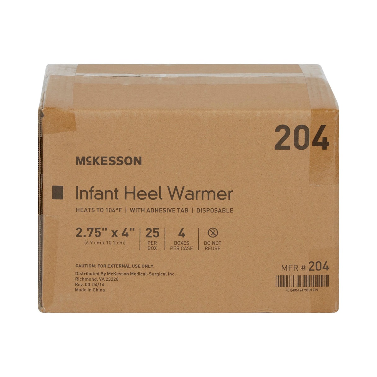 Instant Infant Heel Warmer McKesson Heel One Size Fits Most Sodium Acetate / Water Disposable - BeHope