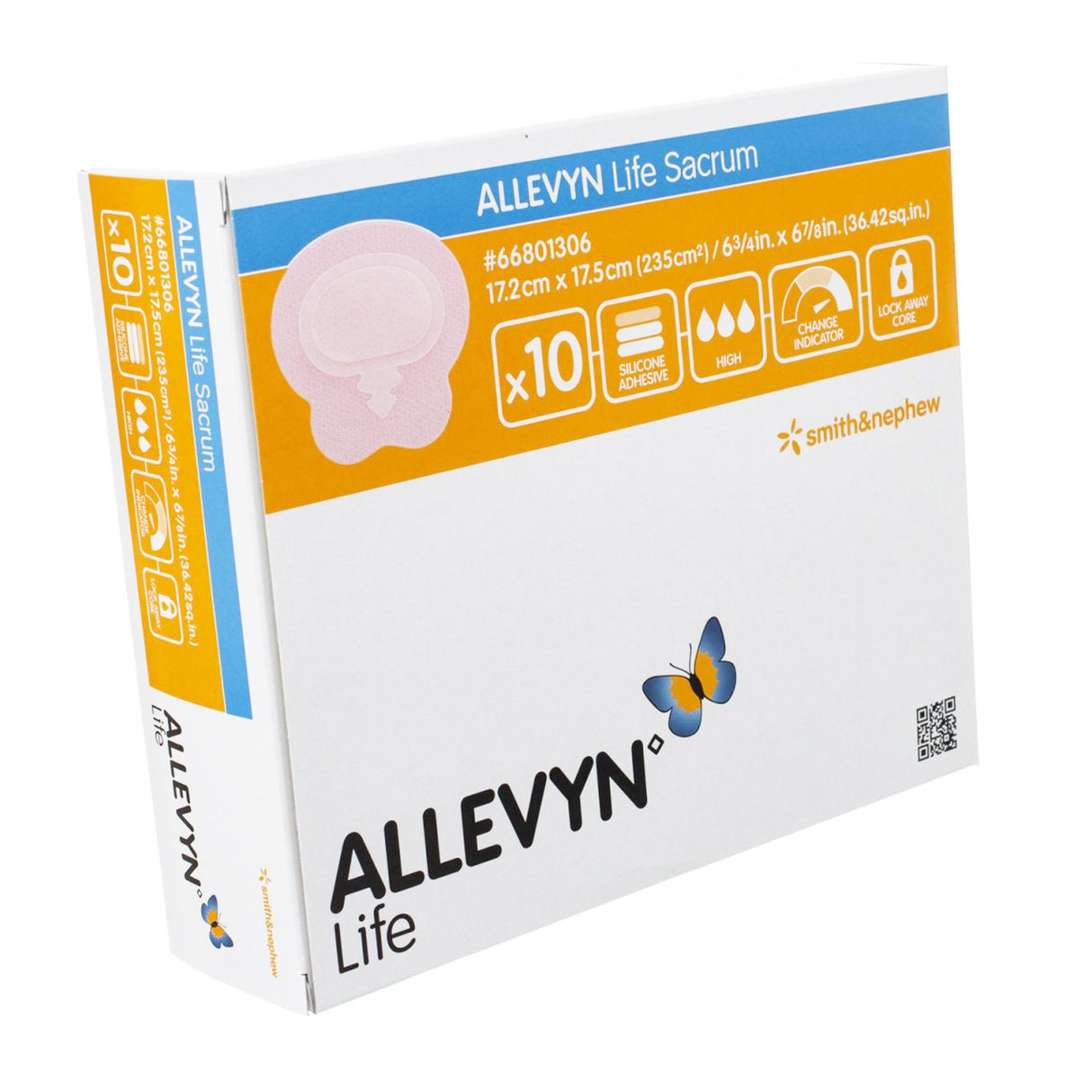 Foam Dressing Allevyn Life 6-3/4 X 6-7/8 Inch With Border Film Backing Silicone Gel Adhesive Sacral Sterile - BeHope