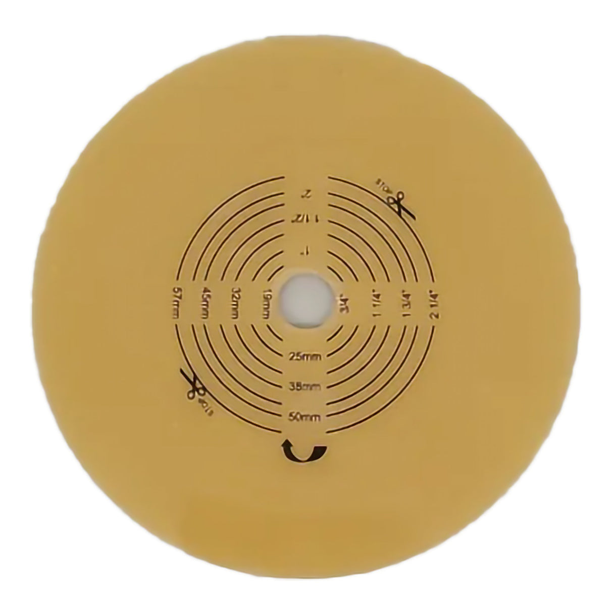 Ostomy Barrier Trim to Fit, Extended Wear Without Tape 70 mm Flange 2 Piece System Hydrocolloid Up to 2-3/4 Inch Opening 5 X 5 Inch - BeHope