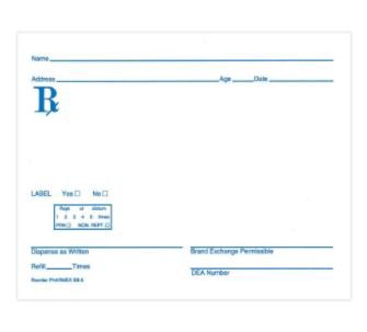 Prescription Pad PDC® 4 X 5 Inch, White Paper - BeHope