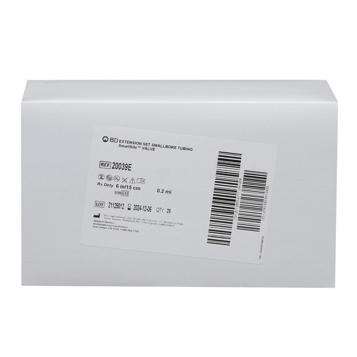 IV Extension Set SmartSite™ Needle-Free Port Small Bore 6 Inch Tubing Without Filter Sterile - BeHope