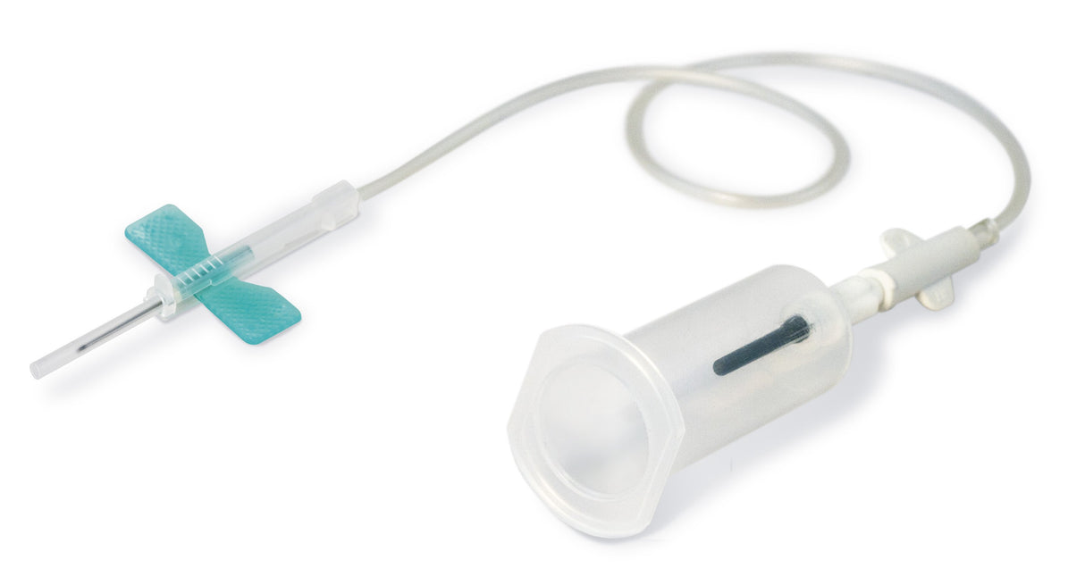 K-Shield® Advantage Blood Collection Set with Holder 21 Gauge 3/4 Inch Needle Length Safety Needle 12 Inch Tubing Sterile - BeHope