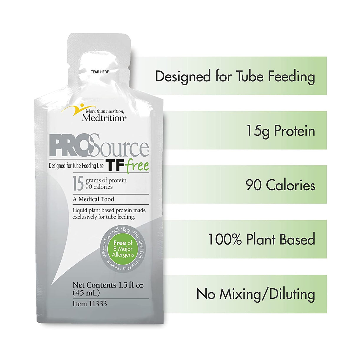 Tube Feeding Formula ProSource® TF Free Unflavored Liquid 1.5 oz. Pouch - BeHope