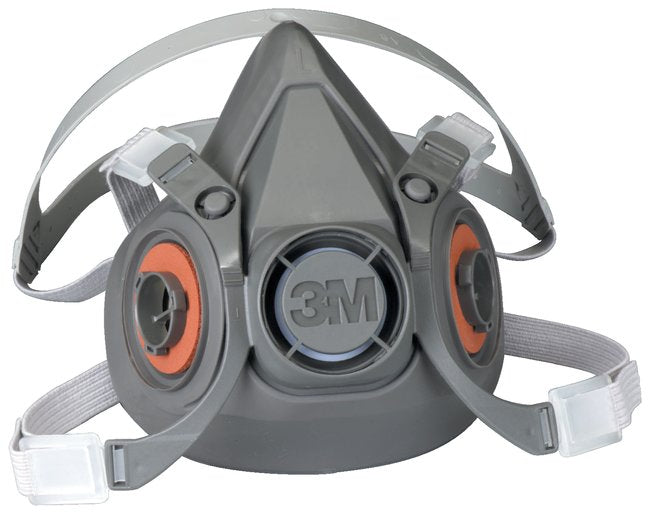 3m™ 6000 Reusable Respirator Industrial Half Face 4 Point Adjustable Head Strap Large Gray - Behope