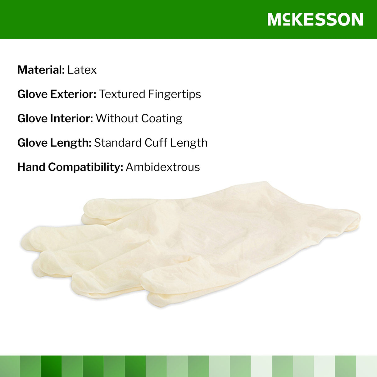 Exam Glove McKesson Confiderm® CL X-Small NonSterile Latex Standard Cuff Length Textured Fingertips Ivory Not Rated - BeHope