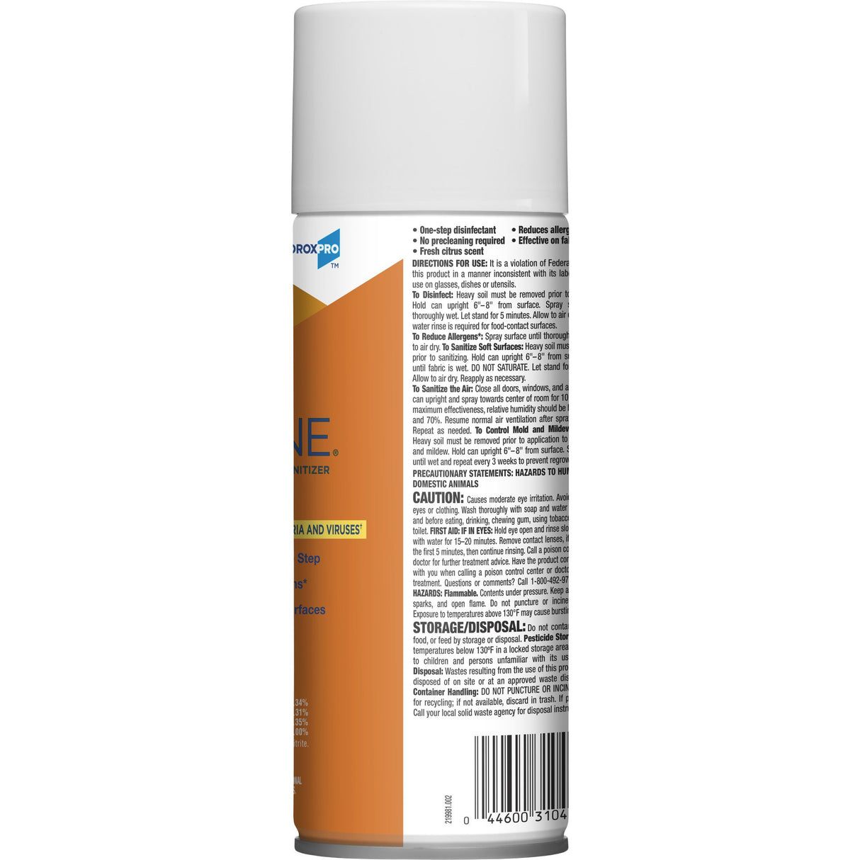 Surface Disinfectant / Sanitizer CloroxPro™ Clorox® 4 in One Alcohol Based Aerosol Spray Liquid 14 oz. Can Citrus Scent NonSterile - BeHope