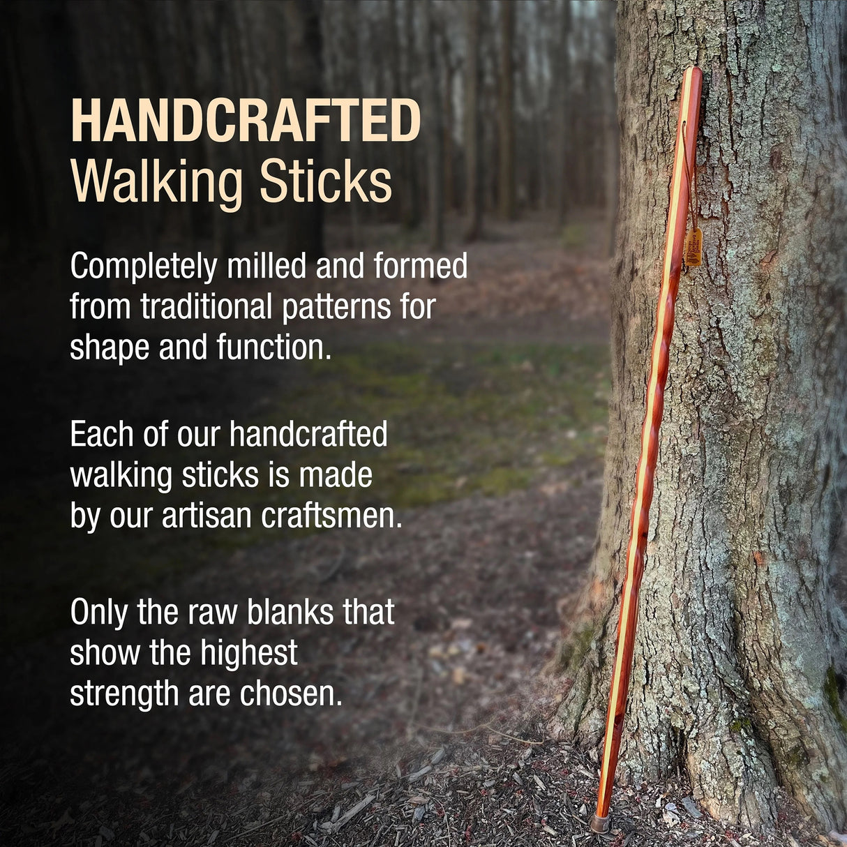 Walking Stick Brazos™ Twisted Wood 58 Inch Height Aromatic Cedar - BeHope