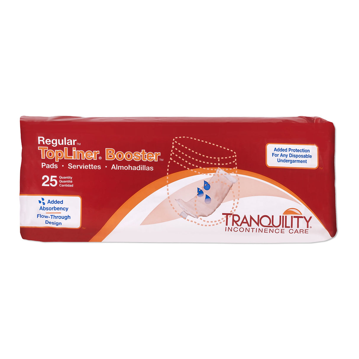Booster Pad Tranquility TopLiner 4 X 14 Inch Heavy Absorbency Super Absorbent Core Regular - BeHope