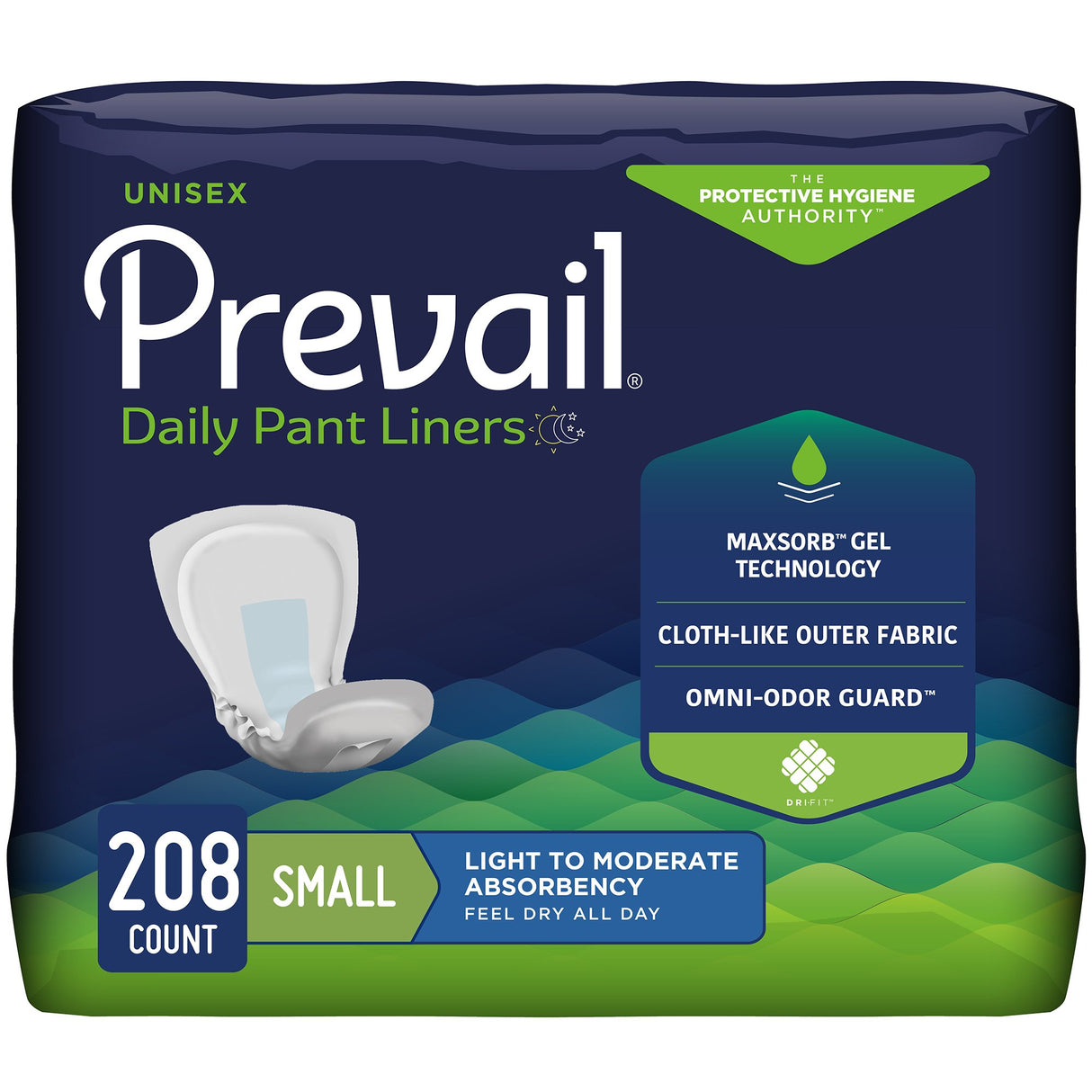 Incontinence Liner Prevail® Daily Pant Liners 12-1/2 Inch Length Moderate Absorbency Polymer Core Small - BeHope