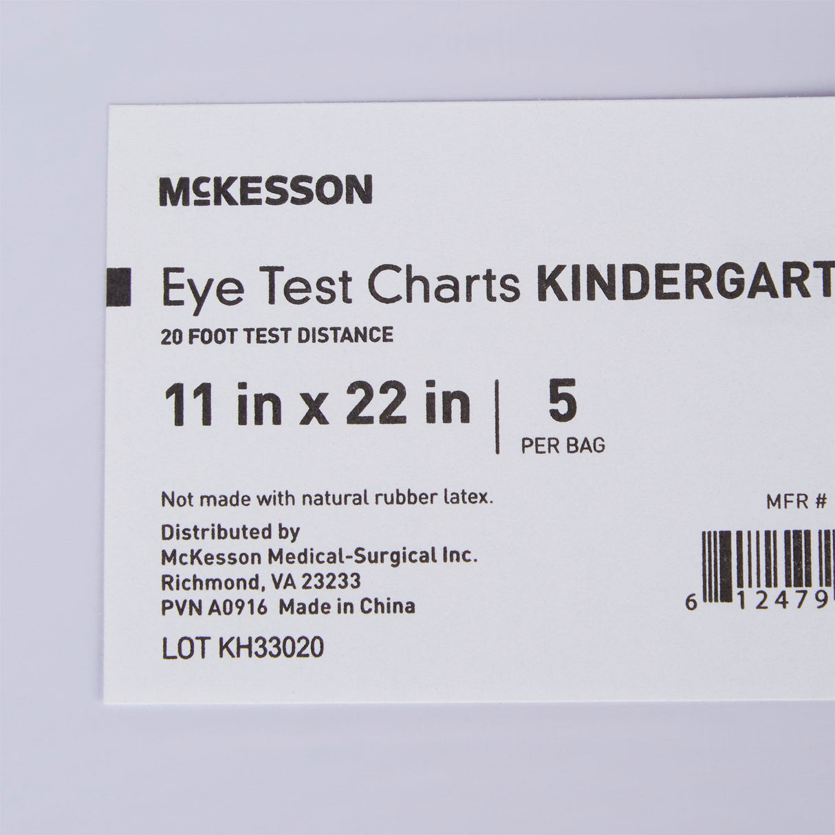 Preschool Eye Test Chart McKesson 20 Foot Distance Acuity Test - BeHope
