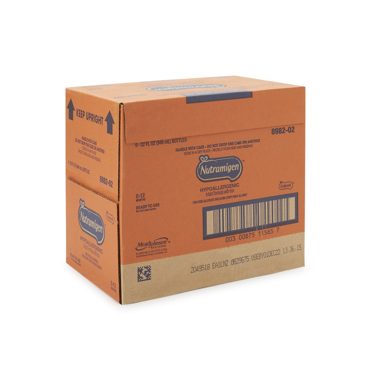 Infant Formula Nutramigen® Unflavored 32 oz. Bottle Liquid Iron Cow's Milk Allergy - BeHope