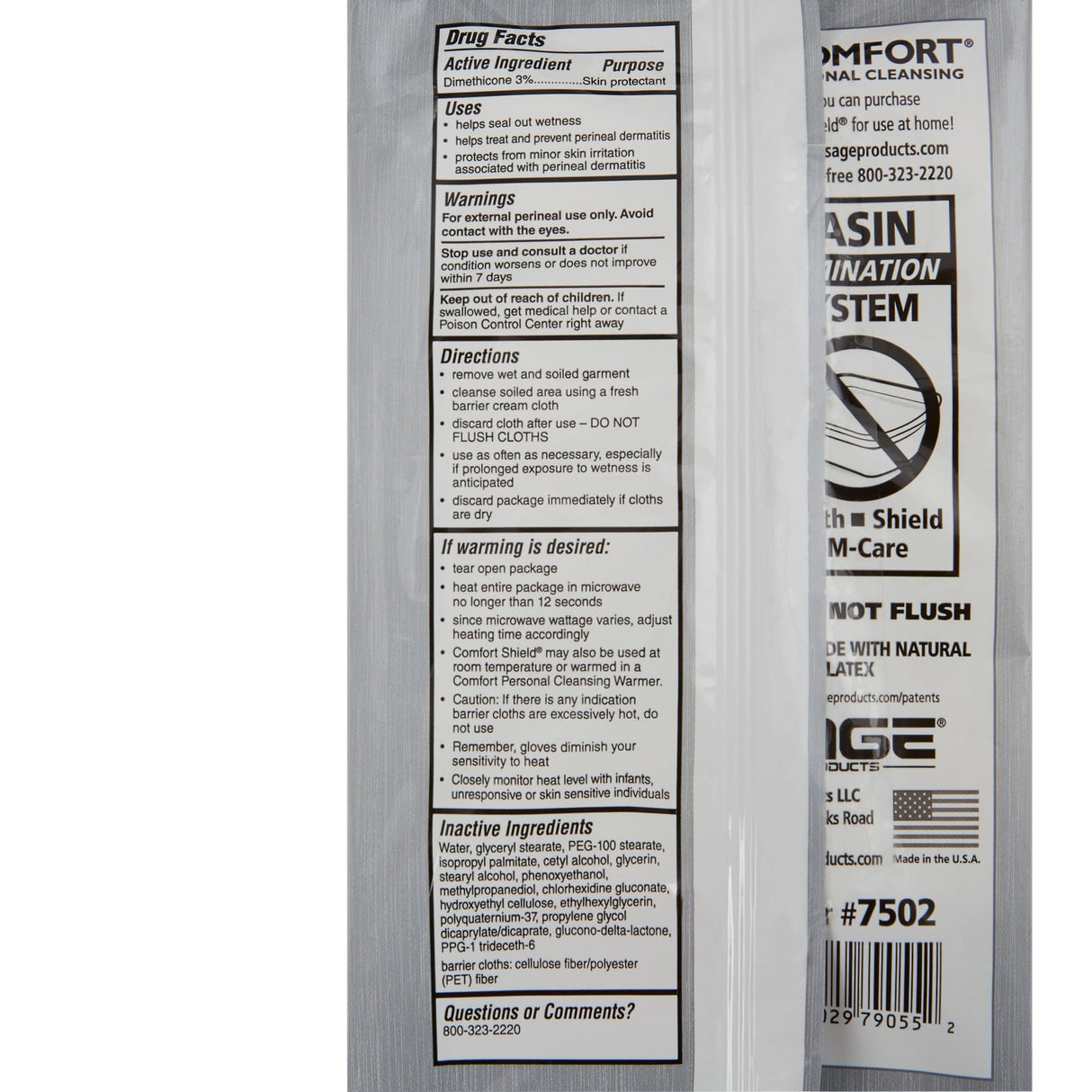 Incontinence Care Wipe Comfort Shield® Soft Pack Unscented 3 Count - BeHope