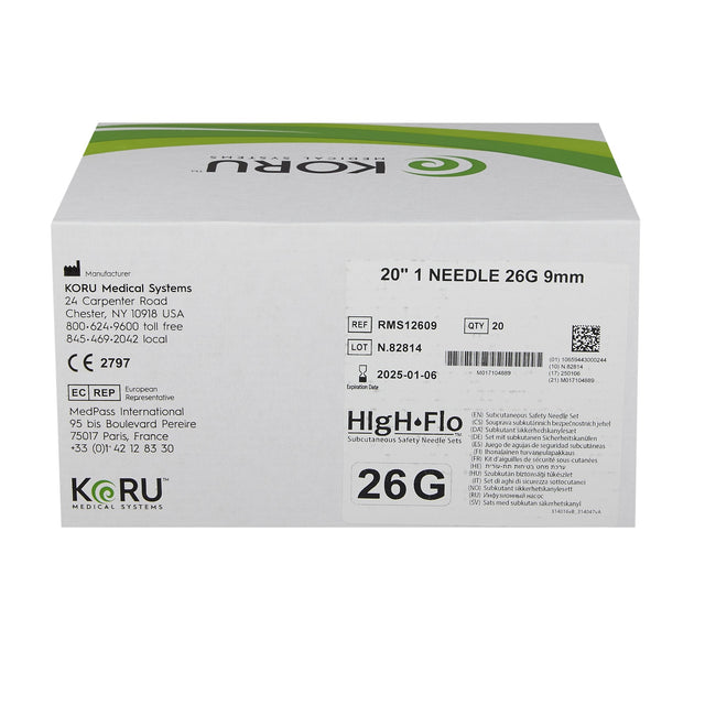 Sub-q Infusion Set High-flo with Flexible Hinge for Site Comfort - BeHope