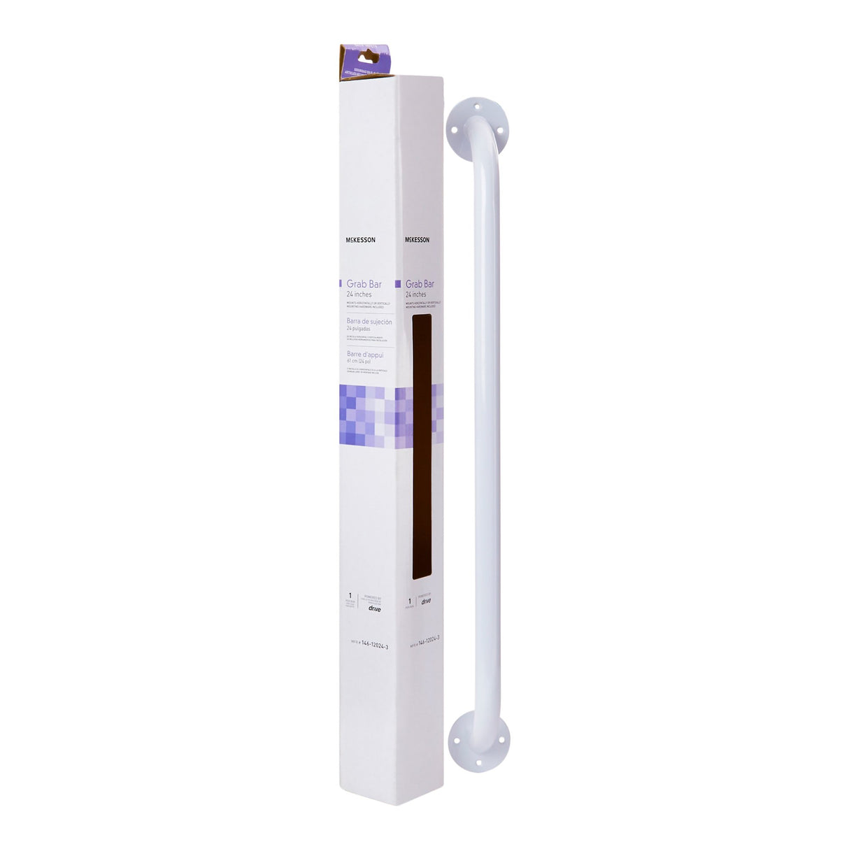 Wall Grab Bar McKesson White Steel - BeHope