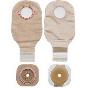 Ileostomy / Colostomy Pouch New Image™ Two-Piece System 12 Inch Length Flat, Trim To Fit Up to 1-1/4 Inch Stoma Drainable - BeHope