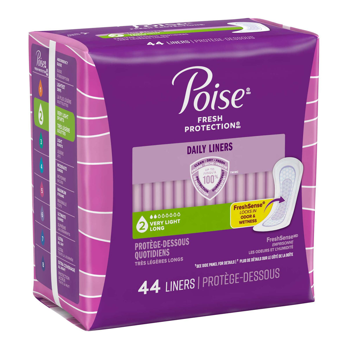 Bladder Control Pad Poise® Fresh Protection™ 8-1/2 Inch Length Light Absorbency Sodium Polyacrylate Core One Size Fits Most - BeHope