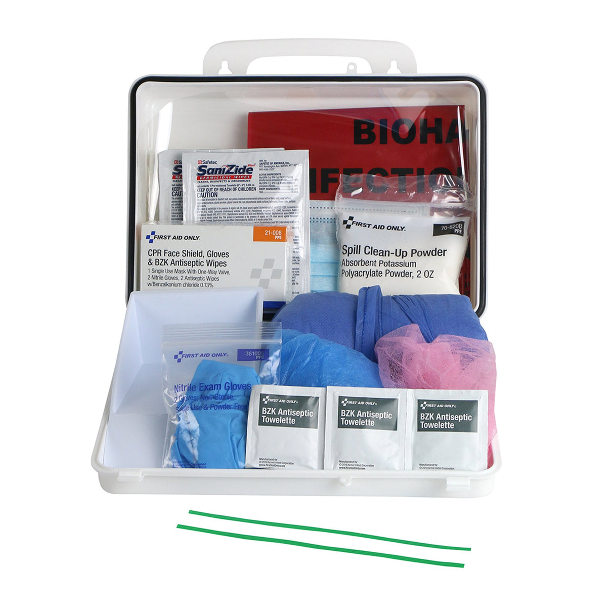 Bloodborne Pathogen Spill Clean Up / Personal Protection With CPR Pack Kit First Aid Only - BeHope