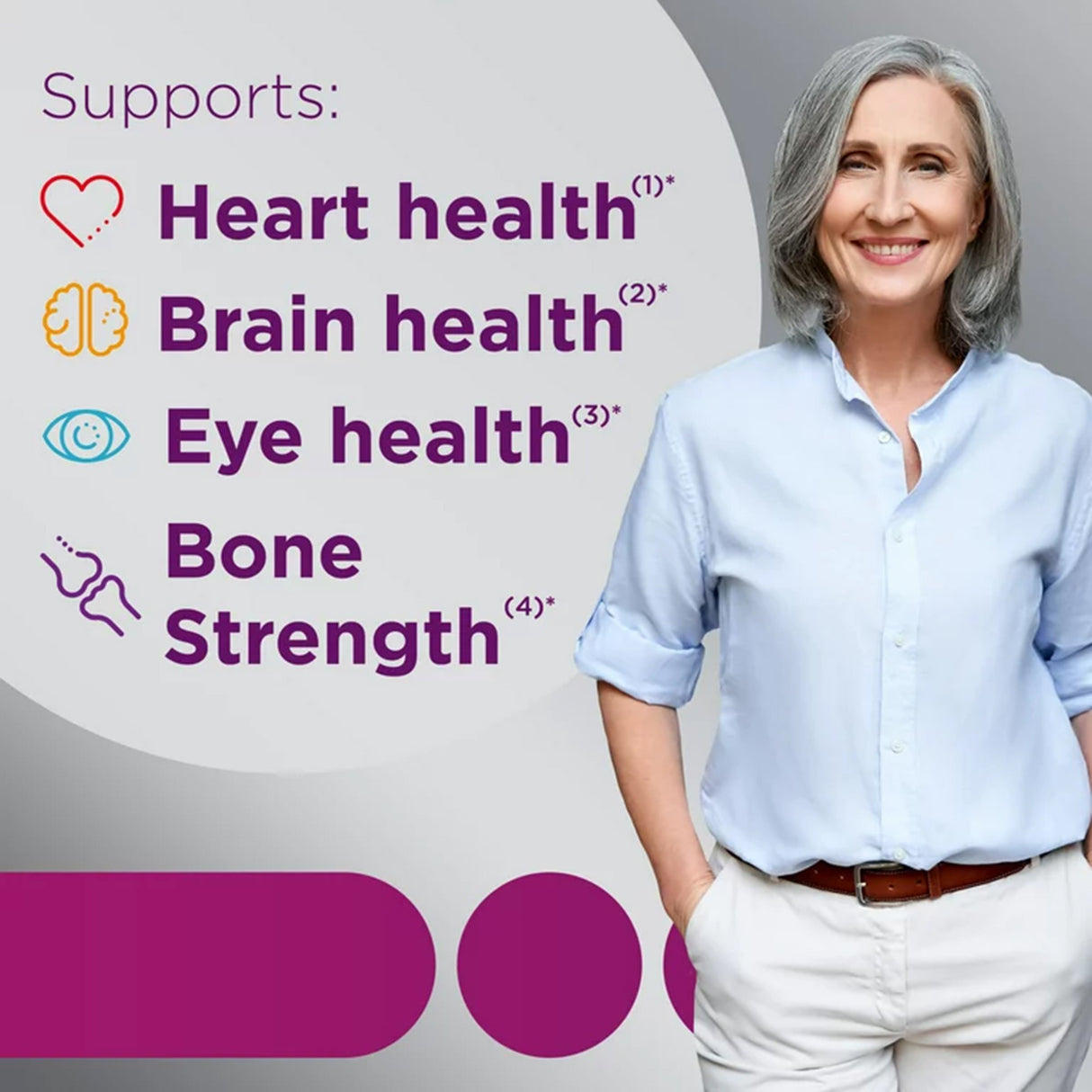 Multivitamin Supplement Centrum® Women 50+ Tablet 160 per Bottle - BeHope