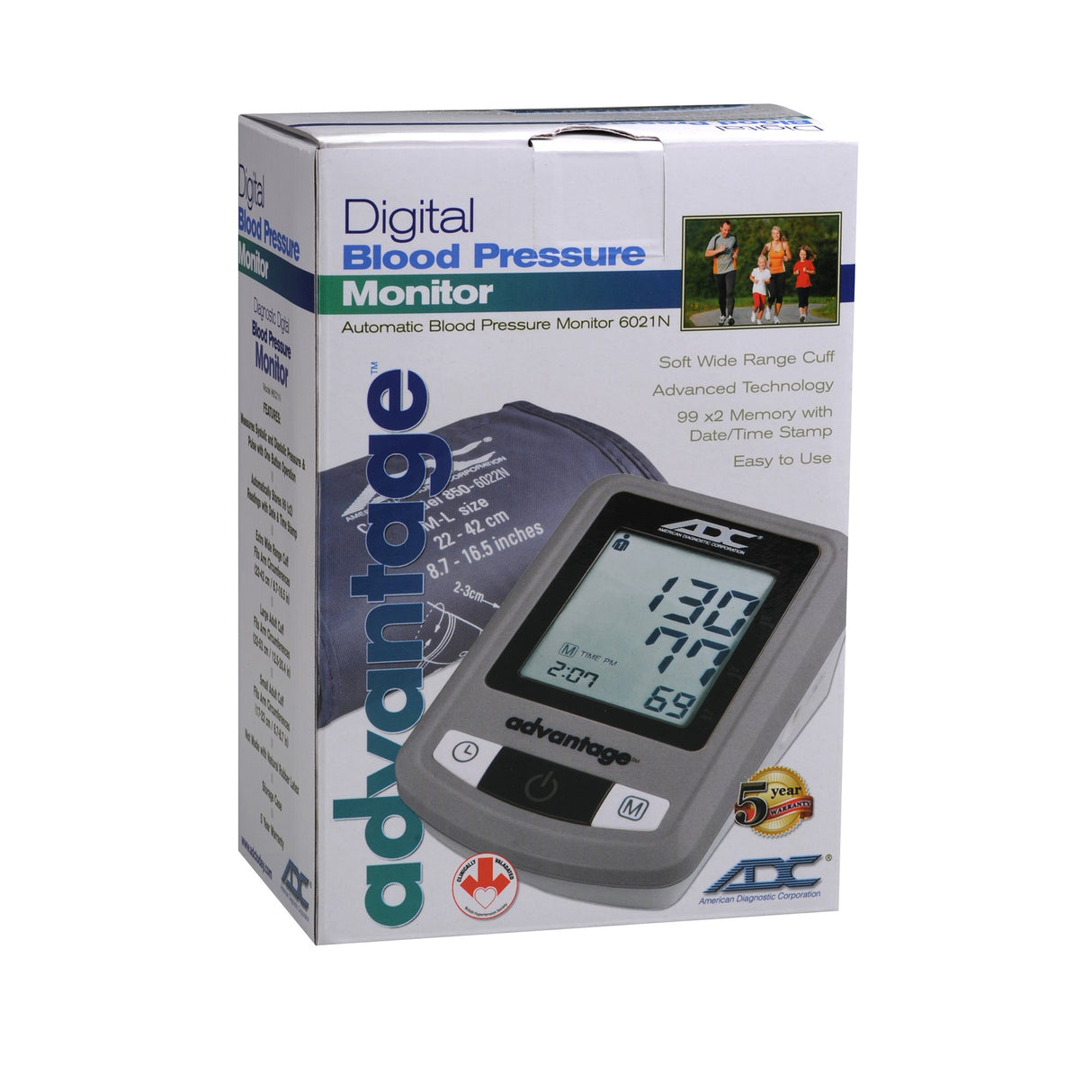 Blood Pressure Monitor Advantage™ Home Automatic Digital Smart Logic Irregular Heartbeat - BeHope
