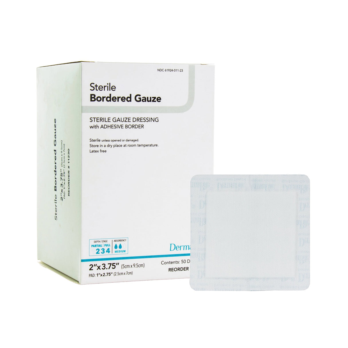 Dermarite® Bordered Gauze Absorptive Individually Packaged Island Dressing - BeHope