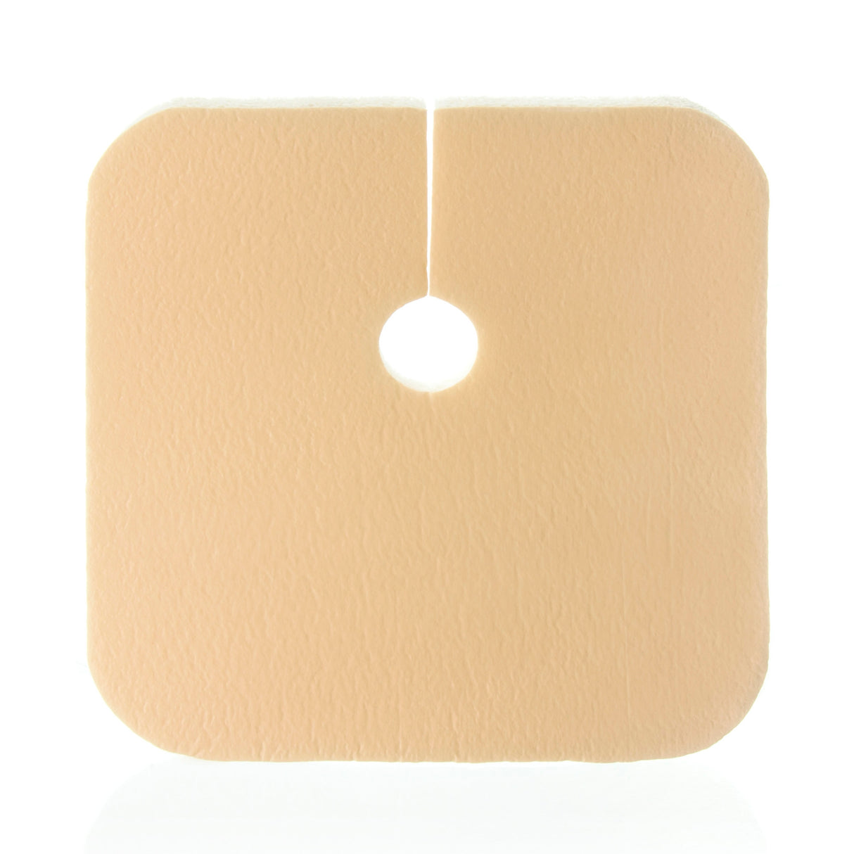Foam Dressing DermaFoam® Tracheostomy 3-1/2 X 3-1/2 Inch Without Border Waterproof Backing Nonadhesive Fenestrated Square Sterile - BeHope